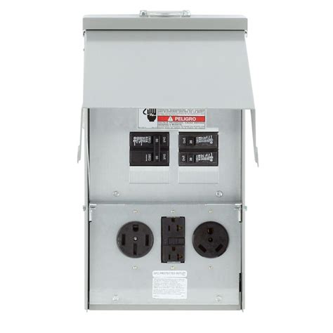 rv electrical boxes|50 30 20 rv outlet.